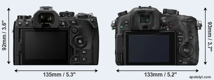 Comparison OM-1 or GH3 rear