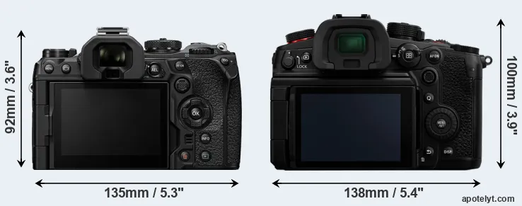 Comparison OM-1 or GH7 rear