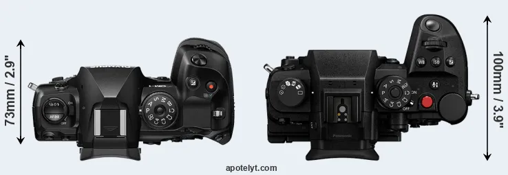 Compare OM-1 versus GH7 top