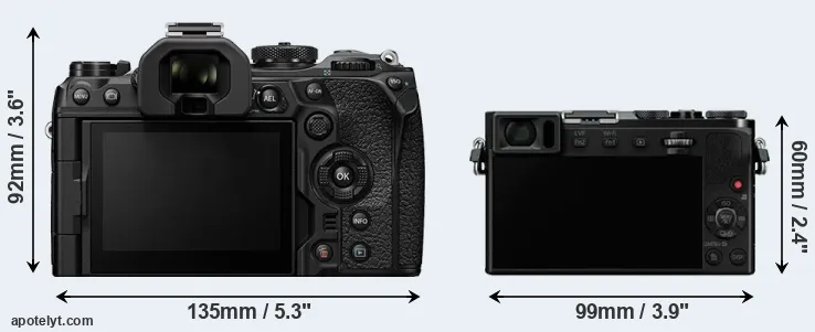 Comparison OM-1 or GM5 rear