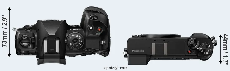 Compare OM-1 versus GX80 top