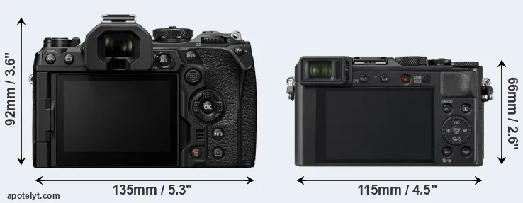 Comparison OM-1 or LX100 II rear