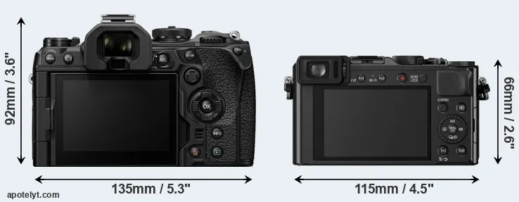 Comparison OM-1 or LX100 rear