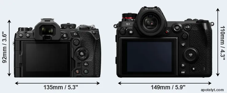 Comparison OM-1 or S1 rear