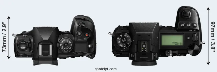 Compare OM-1 versus S1 top
