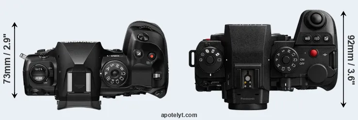 Compare OM-1 versus S1R II top