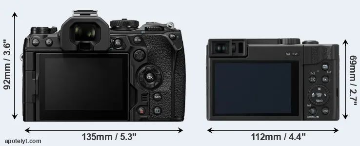 Comparison OM-1 or ZS80 rear