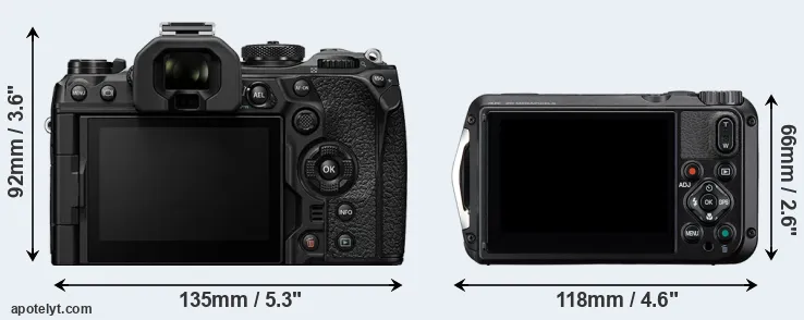 Comparison OM-1 or WG-8 rear