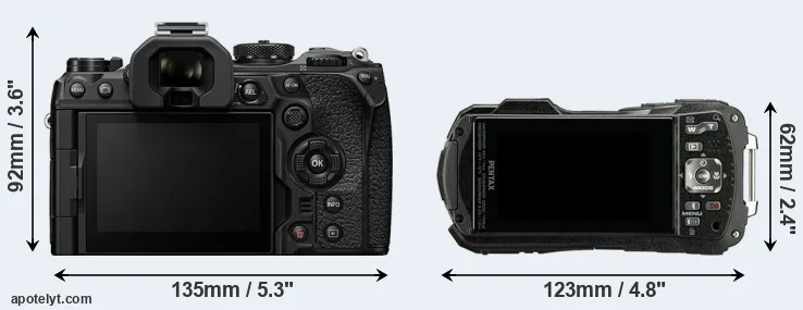 Comparison OM-1 or WG-90 rear