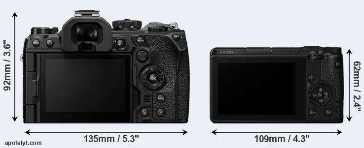 Comparison OM-1 or GR III rear
