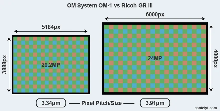 OM-1 versus GR III MP