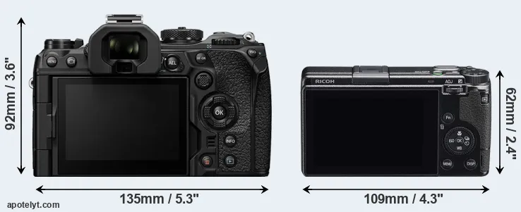 Comparison OM-1 or GR IIIx rear