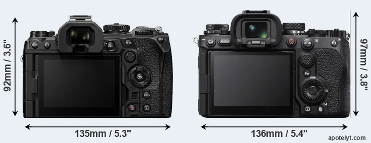 Comparison OM-1 or A1 II rear