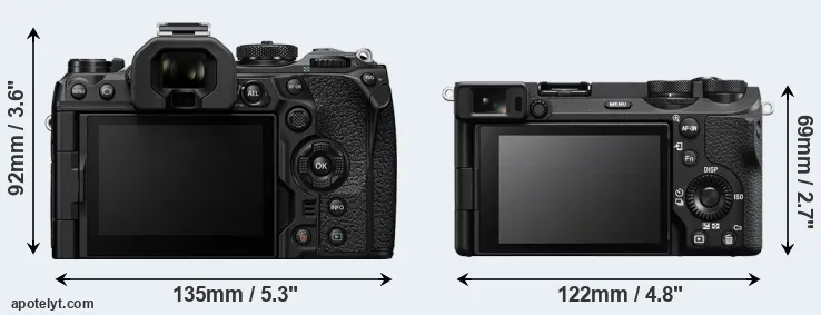 Comparison OM-1 or A6700 rear