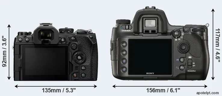 Comparison OM-1 or A900 rear