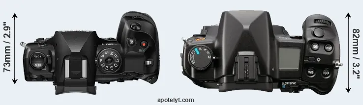 Compare OM-1 versus A900 top