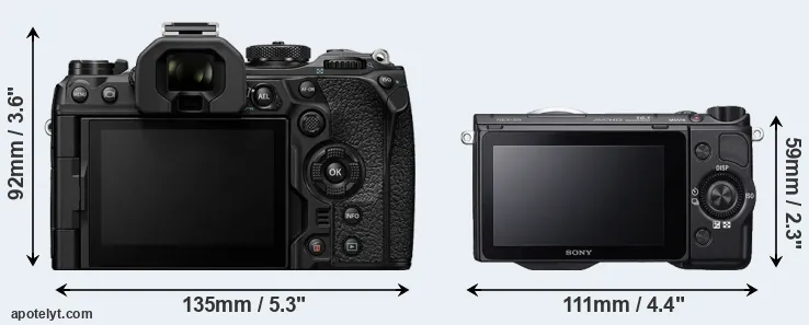Comparison OM-1 or NEX-5R rear