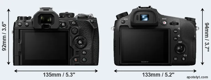 Comparison OM-1 or RX10 III rear