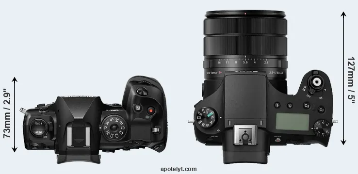 Compare OM-1 versus RX10 III top