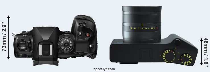 Compare OM-1 versus ZX1 top