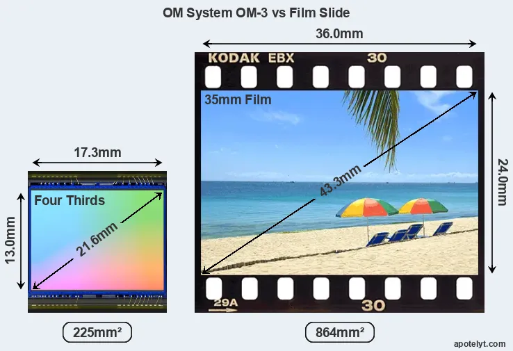 OM System OM-3 and Credit Card sensor measures