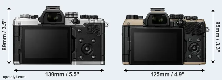 Comparison OM-3 or OM-5 II rear