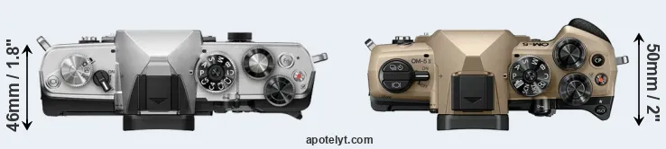 Compare OM-3 versus OM-5 II top