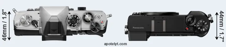 Compare OM-3 versus GX85 top
