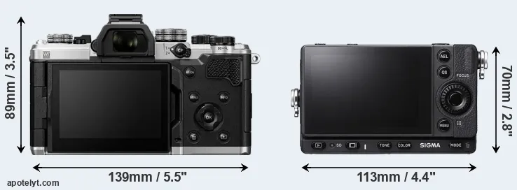 Comparison OM-3 or fp L rear