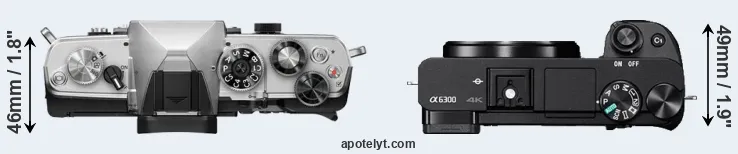 Compare OM-3 versus A6300 top