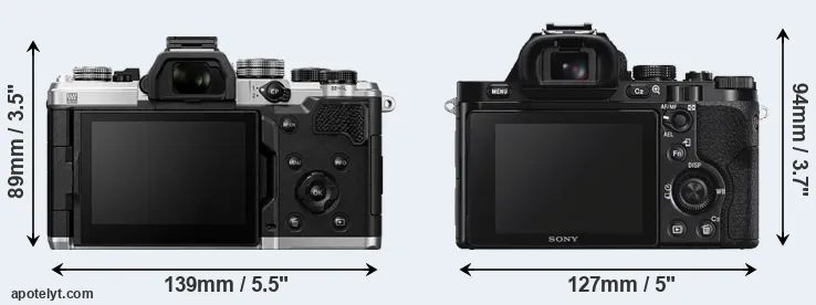 Comparison OM-3 or A7S rear