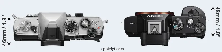 Compare OM-3 versus A7S top