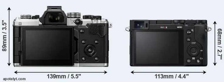 Comparison OM-3 or RX1R III rear