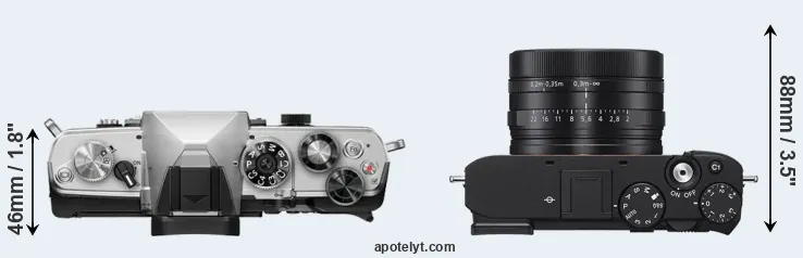 Compare OM-3 versus RX1R III top