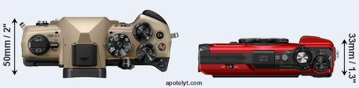 Compare OM-5 II versus TG-7 top