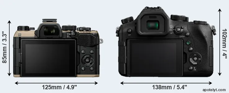 Comparison OM-5 II or FZ2000 rear
