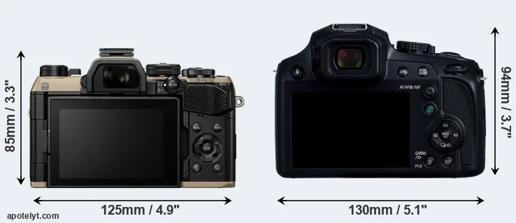 Comparison OM-5 II or FZ82D rear