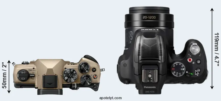 Compare OM-5 II versus FZ82D top