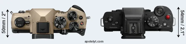Compare OM-5 II versus G100 top