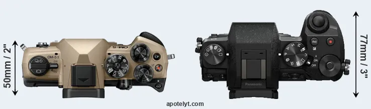 Compare OM-5 II versus G7 top