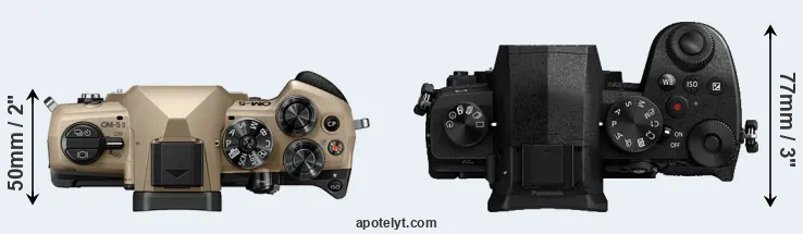 Compare OM-5 II versus G95 top