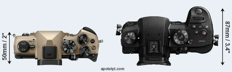 Compare OM-5 II versus GH5 top