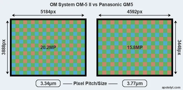 OM-5 II versus GM5 MP