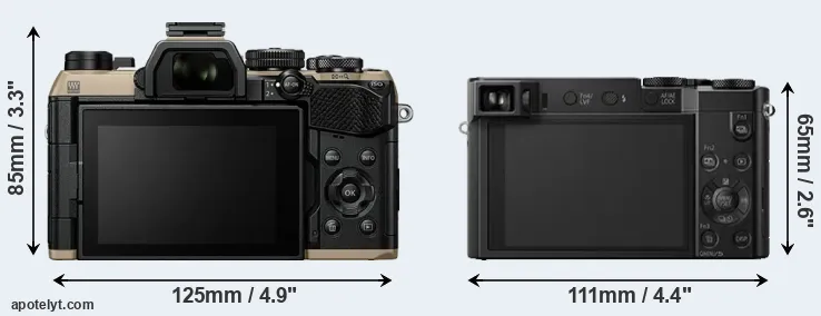Comparison OM-5 II or TZ100 rear
