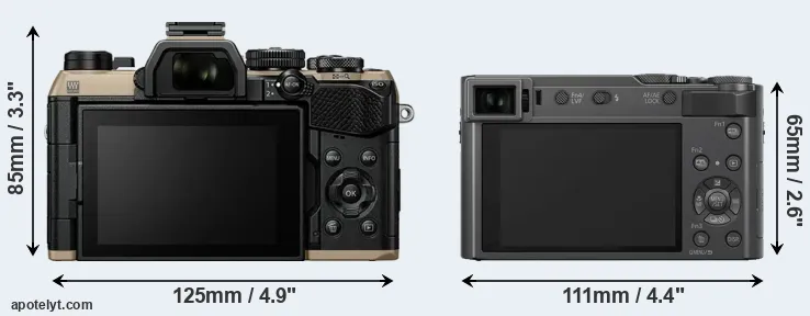 Comparison OM-5 II or TZ200 rear