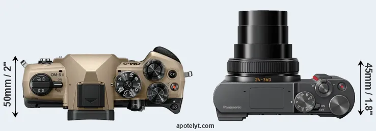 Compare OM-5 II versus TZ200 top