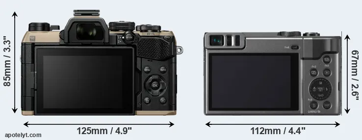 Comparison OM-5 II or TZ90 rear