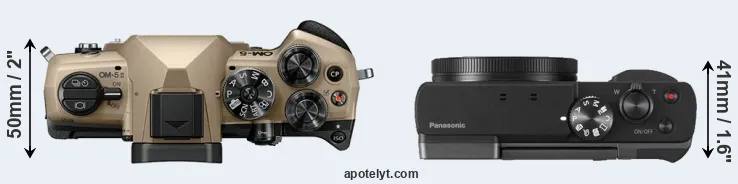 Compare OM-5 II versus TZ90 top