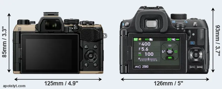 Comparison OM-5 II or K-70 rear