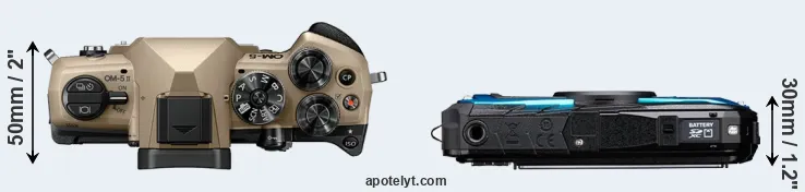 Compare OM-5 II versus WG-90 top